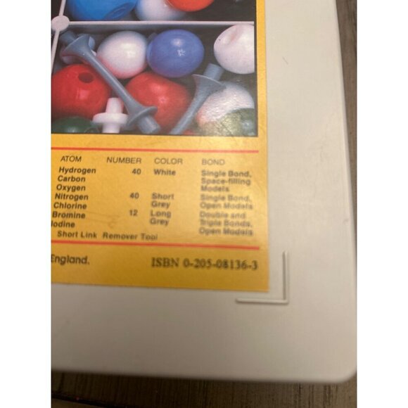 Vintage Prentice Hall Molecular Model Set Organic Chemistry Molymod 1984 no book - Picture 5 of 6